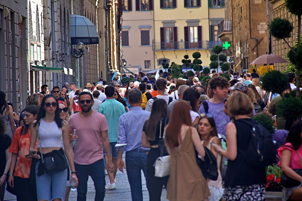 Massive crowds in Florence